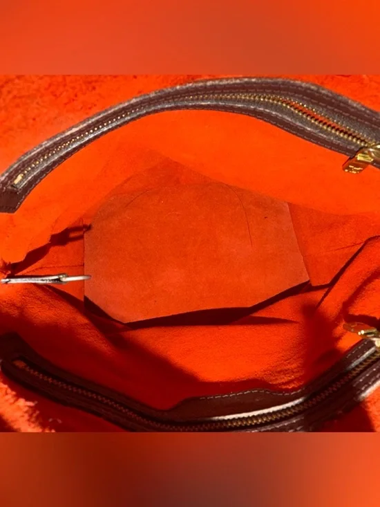 LOUIS VUITTON Marais Shoulder Bag Damier Ebene Leather Brown - Picture 9 of 11